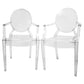 Baxton Studio Dymas Modern Acrylic Armed Ghost Chair (Set of 2) | Modishstore | Armchairs