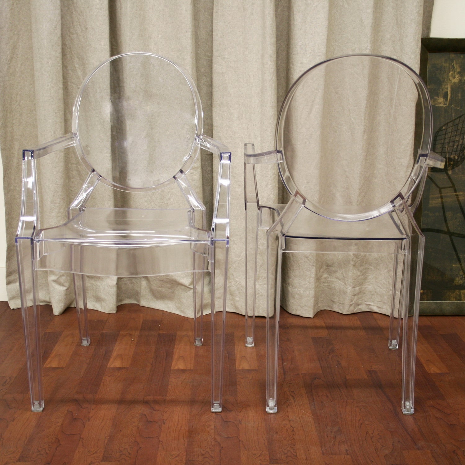 baxton studio dymas modern acrylic armed ghost chair set of 2 | Modish Furniture Store-5