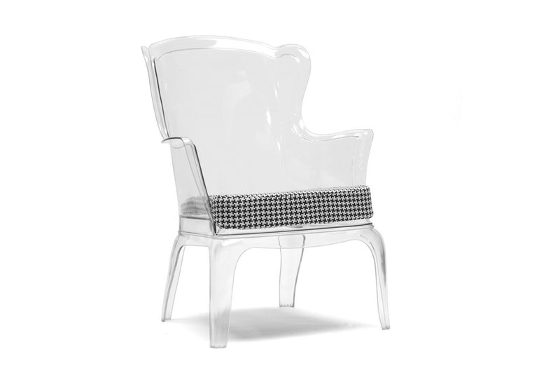 Baxton Studio Tasha Clear Polycarbonate Modern Accent Chair | Modishstore | Accent Chairs