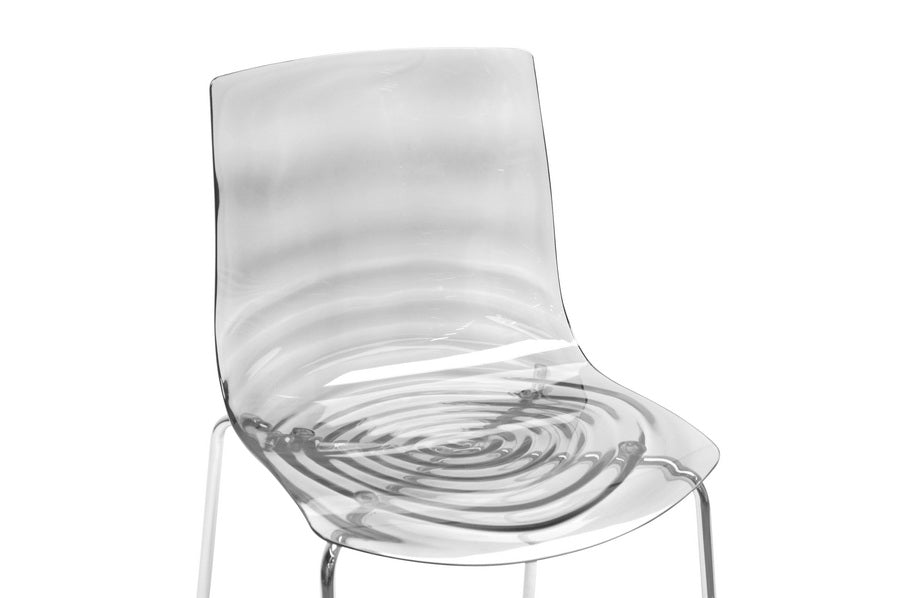 Baxton Studio Marisse Clear Plastic Modern Dining Chair (Set of 2) | Dining Chairs | Modishstore - 2