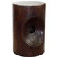 Haussmann Peephole Stool 13" Dia - Dark Walnut | Stools & Benches | Modishstore-2