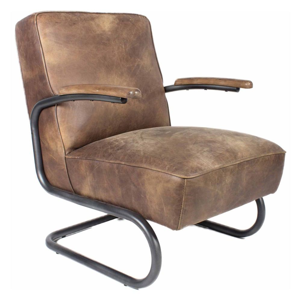 Moe's Home Collection Perth Club Chair - Light Brown | Modishstore | Accent Chairs
