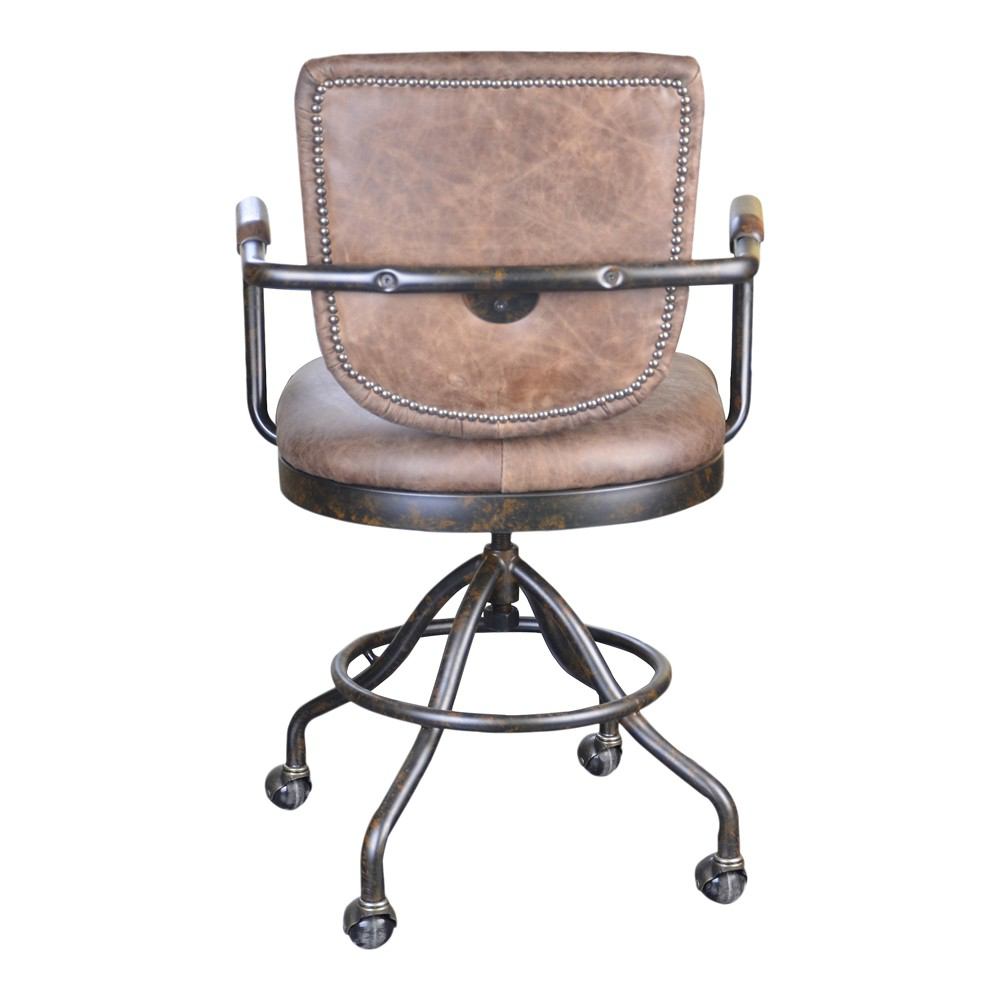 Moe's Home Collection Foster Desk Chair - Soft Brown | Modishstore | Office Chairs-5
