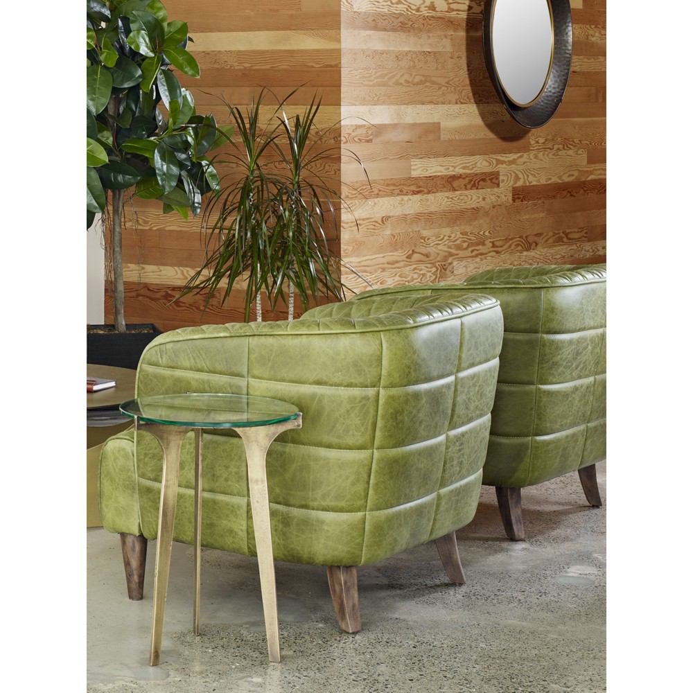Moe's Home Collection Magdelan Tufted Leather Arm Chair | Modishstore | Armchairs-3