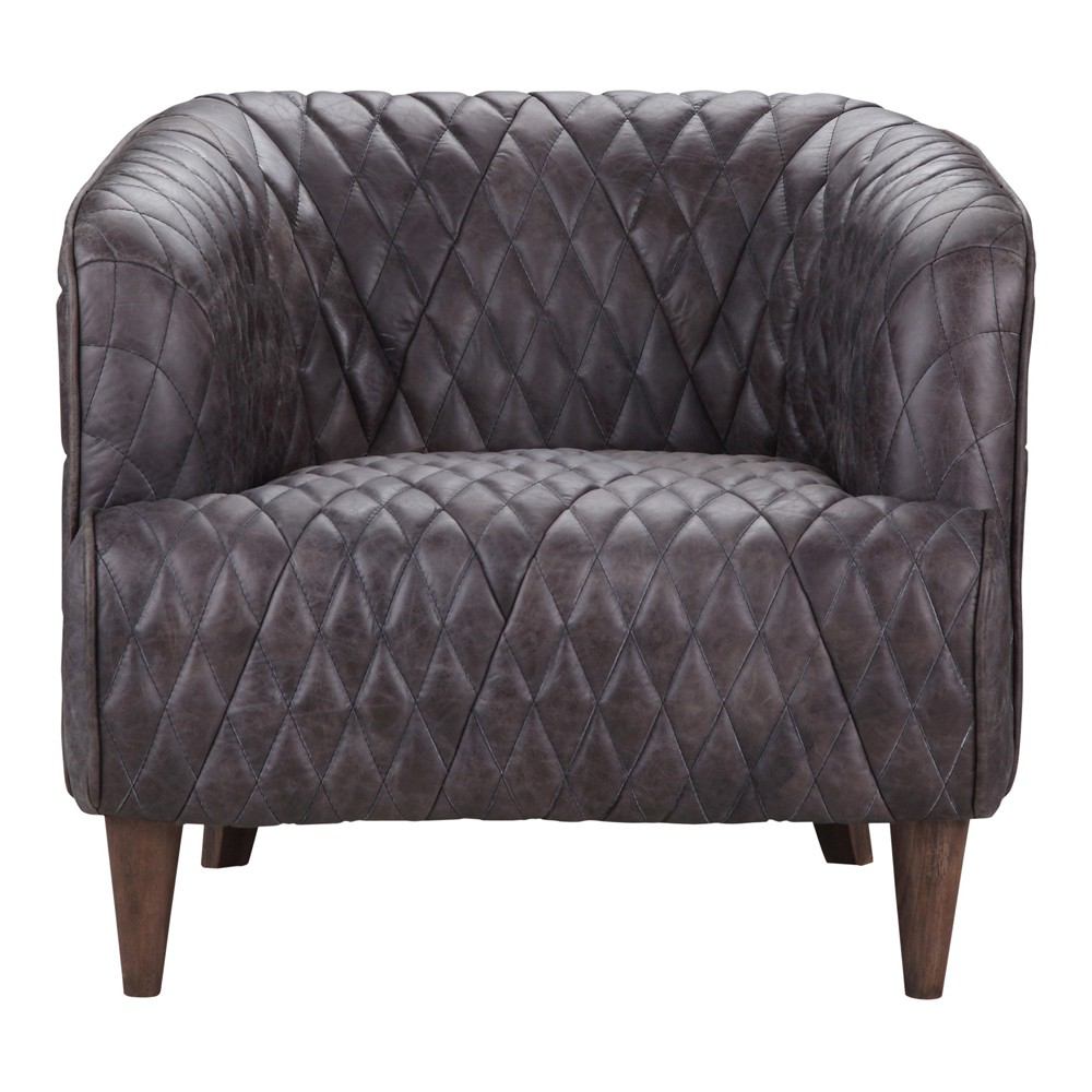 Moe's Home Collection Magdelan Tufted Leather Arm Chair | Modishstore | Armchairs-8