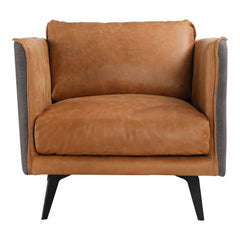 Messina Leather Arm Chair Cognac By Moe's Home Collection