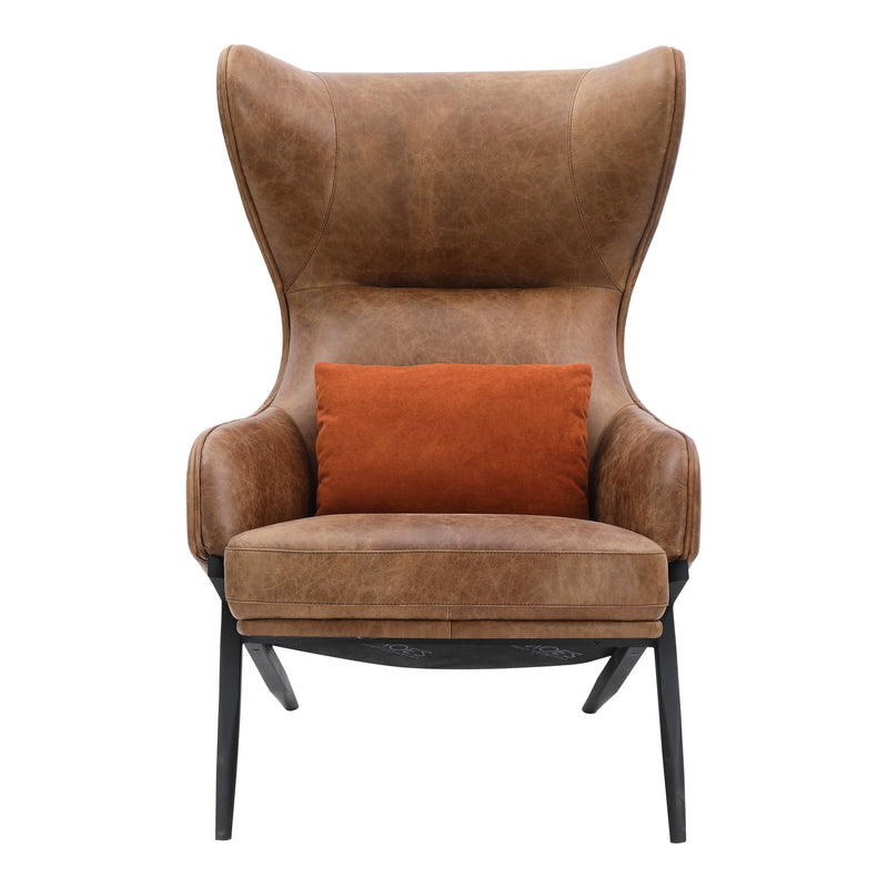 AMOS LEATHER ACCENT CHAIR | Modishstore | Accent Chairs