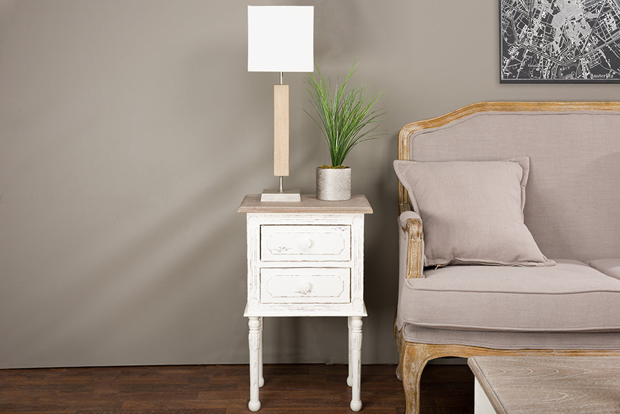 Baxton Studio Anjou Traditional French Accent Nightstand | Modishstore | Nightstands
