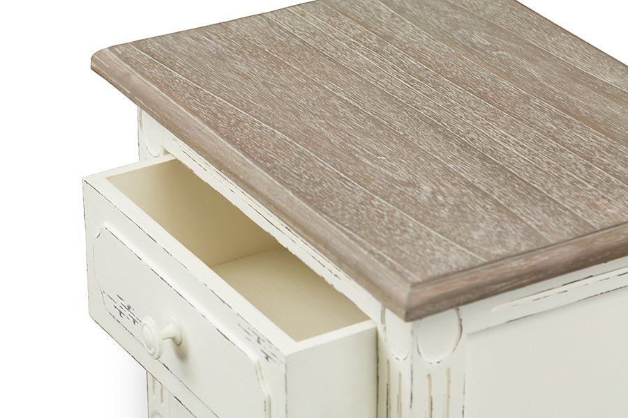 baxton studio anjou traditional french accent nightstand | Modish Furniture Store-3