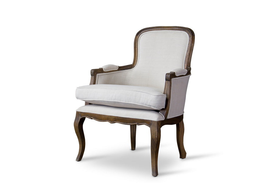 baxton studio napoleon traditional french accent chair ash | Modish Furniture Store-2
