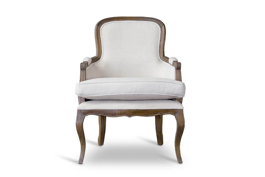 baxton studio napoleon traditional french accent chair ash | Modish Furniture Store-3