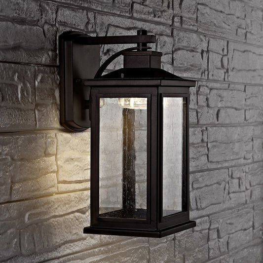 Safavieh Taylen Outdoor Wall Lantern - Oil Rubbed Bronze (Black) | Outdoor Lights | Modishstore