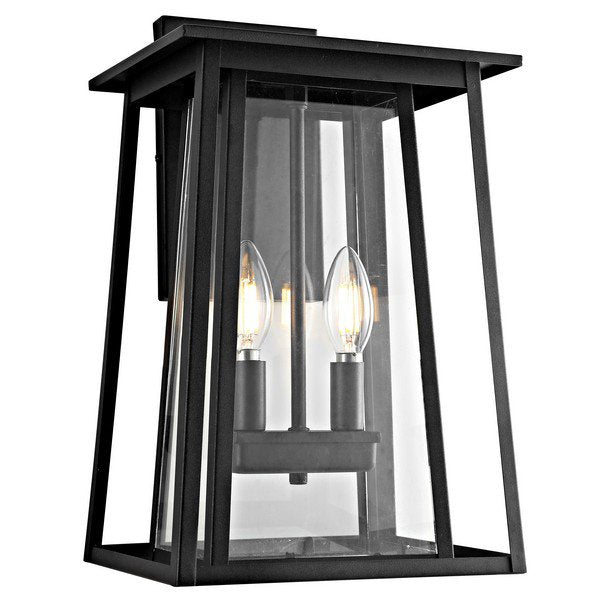 Safavieh Velza Outdoor Wall Lantern - Black | Outdoor Lights | Modishstore - 2
