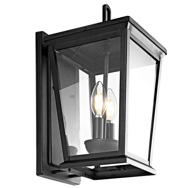Safavieh Morla Outdoor Wall Lantern - Black | Outdoor Lights | Modishstore - 2