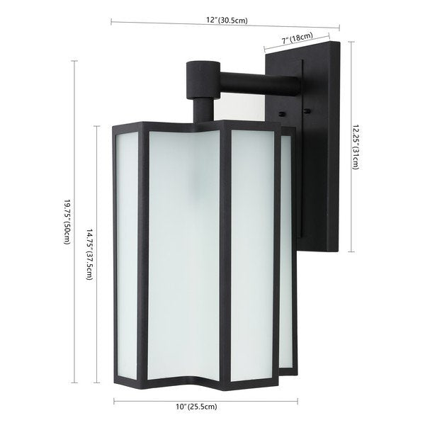 Safavieh Hyla Outdoor Wall Sconce/Black - Black | Outdoor Lights | Modishstore - 3