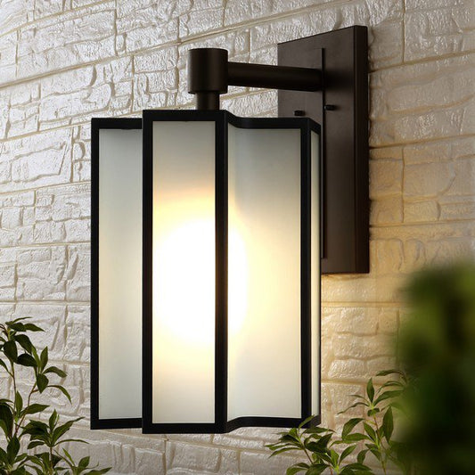 Safavieh Hyla Outdoor Wall Sconce/Black - Black | Outdoor Lights | Modishstore
