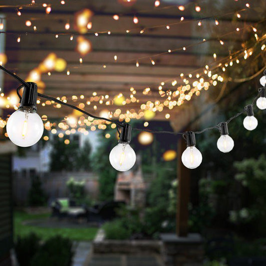 Safavieh Leigh Led Outdoor String Lights - Black | Lightbulbs | Modishstore