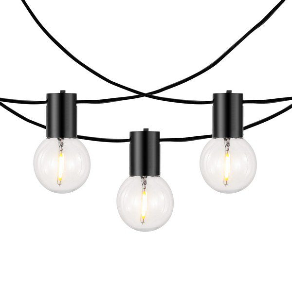 Safavieh Huron Led Outdoor String Lights - Black | Lightbulbs | Modishstore - 2