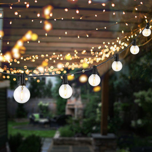 Safavieh Jenica Led Outdoor String Lights - Black | Lightbulbs | Modishstore