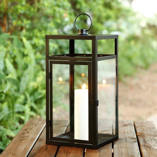 Safavieh Fraleigh Outdoor Lantern - Black | Outdoor Lights | Modishstore