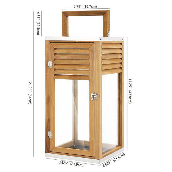 Safavieh Alenna Outdoor Lantern - Brown | Outdoor Lights | Modishstore - 3