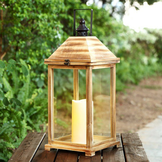 Safavieh Elida Outdoor Lantern - Brown | Outdoor Lights | Modishstore