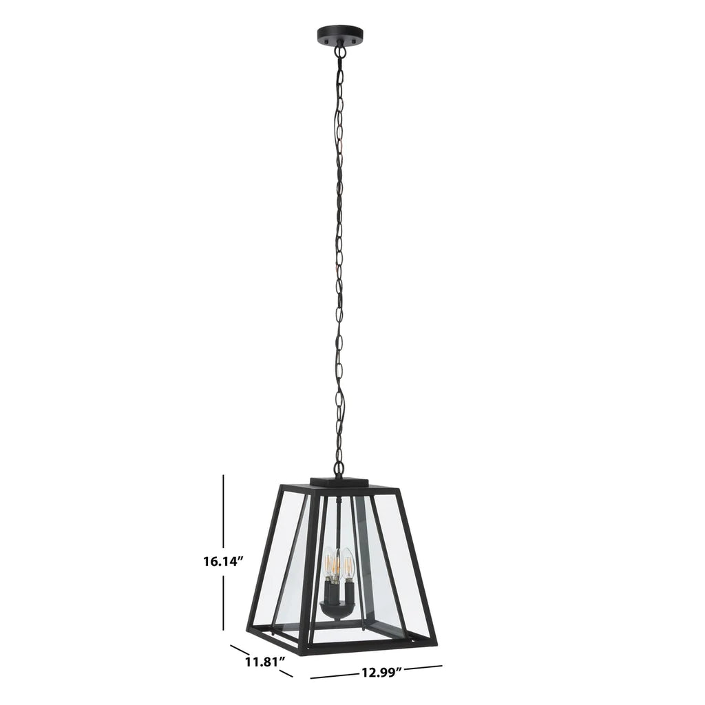 Safavieh Rydler Outdoor Pendant - Black | Pendant Lamps | Modishstore - 4