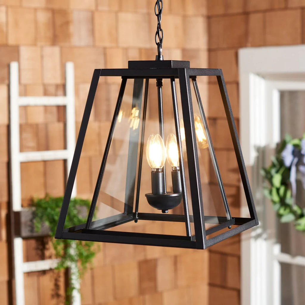 Safavieh Rydler Outdoor Pendant - Black | Pendant Lamps | Modishstore