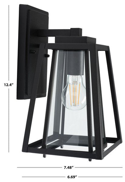 Safavieh Rydler Outdoor Wall Sconce Set Of 2 - Black | Outdoor Lights | Modishstore - 3