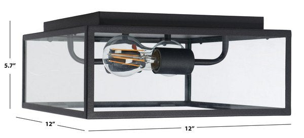 Safavieh Rinnah Outdoor Flush Mount - Bronze | Outdoor Lights | Modishstore - 3