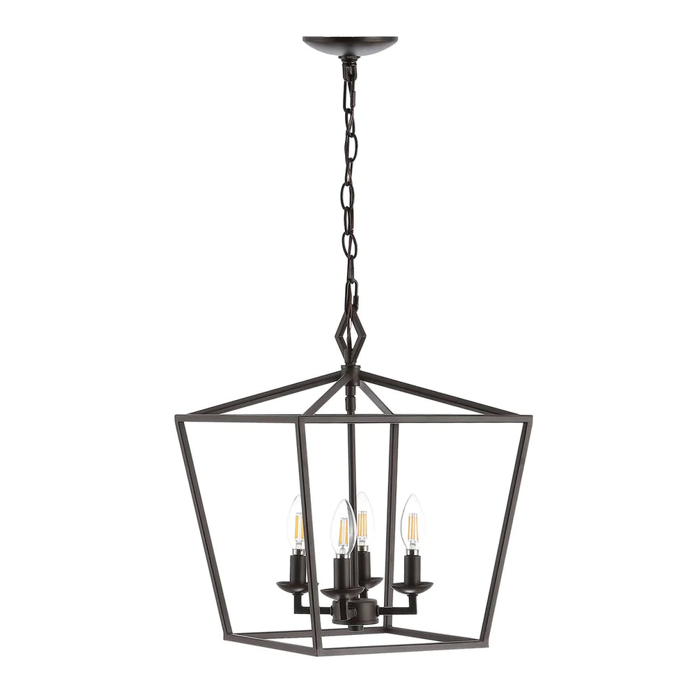 Safavieh Rosalen 4Lt Pendant - Oil Rubbed Bronze (Black) | Pendant Lamps | Modishstore - 2