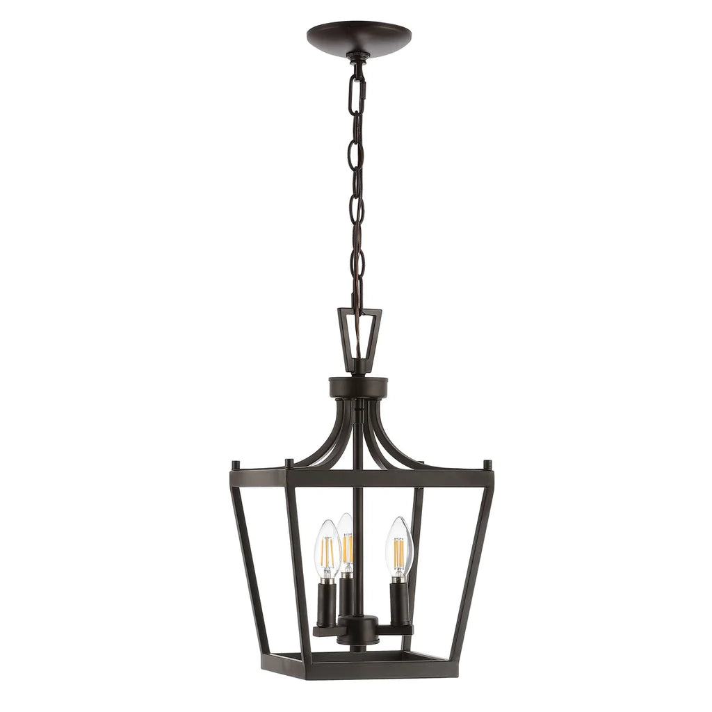 Safavieh Larton 3Lt Pendant - Oil Rubbed Bronze (Black) | Pendant Lamps | Modishstore - 4