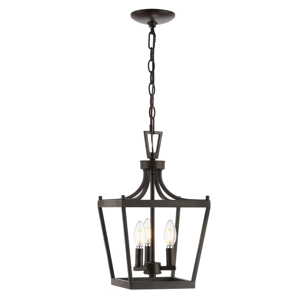 Safavieh Larton 3Lt Pendant - Oil Rubbed Bronze (Black) | Pendant Lamps | Modishstore - 3