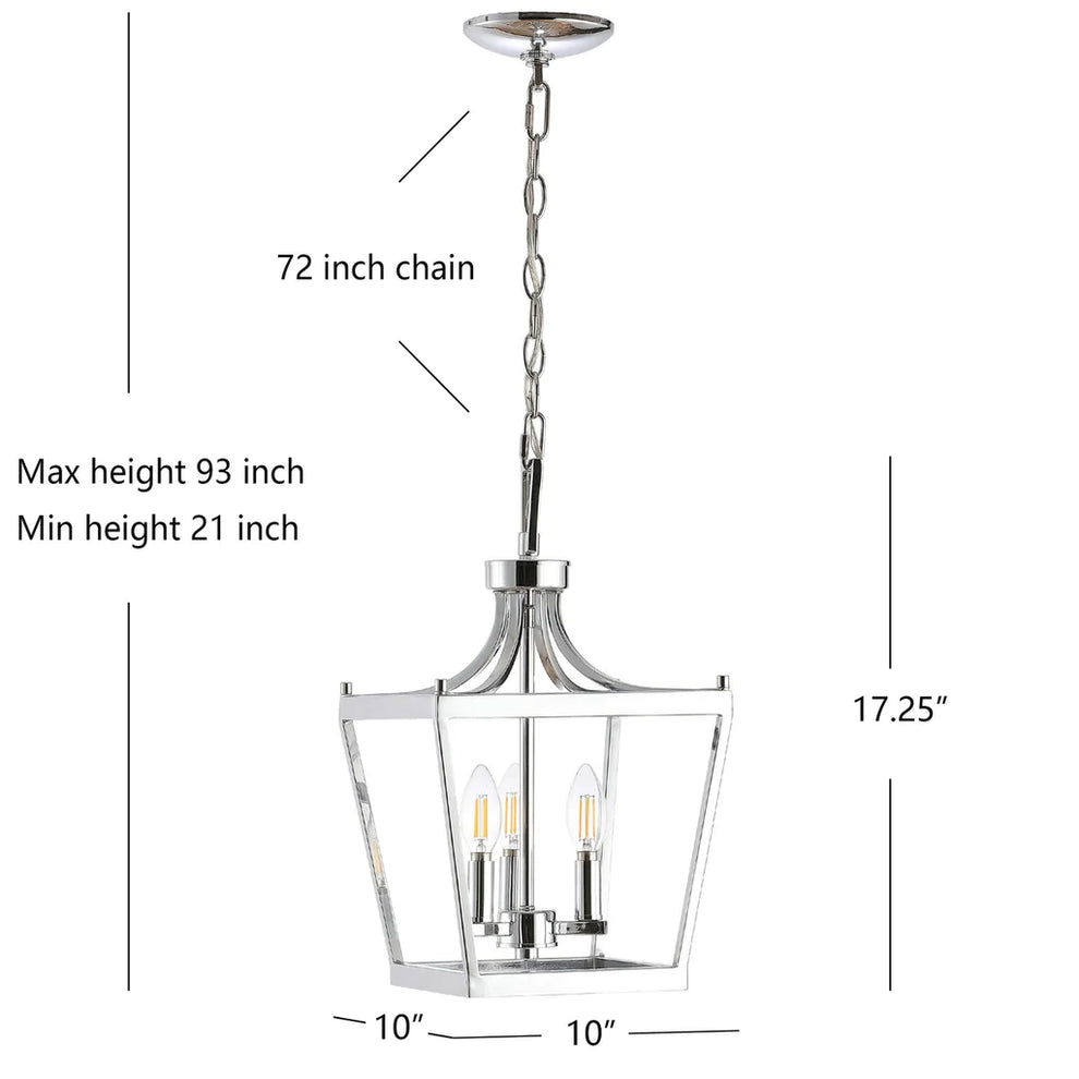 Safavieh Larton 3Lt Pendant - Chrome | Pendant Lamps | Modishstore - 4
