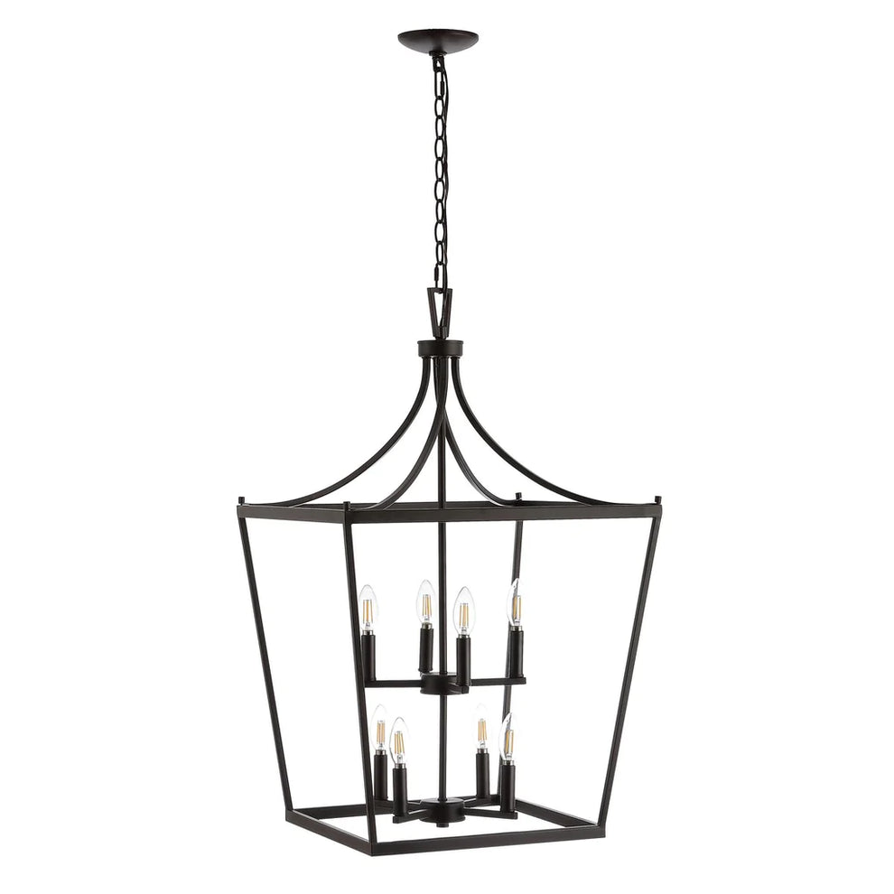 Safavieh Vallor 8Lt Pendant - Oil Rubbed Bronze (Black) | Pendant Lamps | Modishstore - 3
