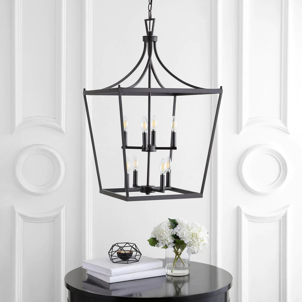 Safavieh Vallor 8Lt Pendant - Oil Rubbed Bronze (Black) | Pendant Lamps | Modishstore - 2