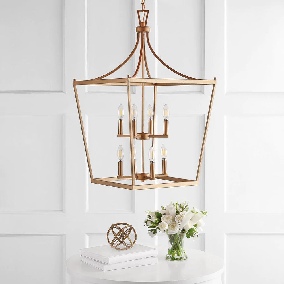 Safavieh Vallor 8Lt Pendant - Gold Painted | Pendant Lamps | Modishstore - 4
