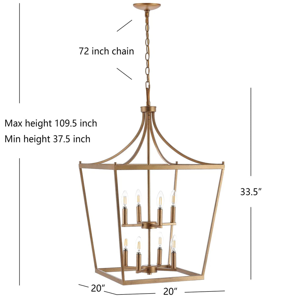 Safavieh Vallor 8Lt Pendant - Gold Painted | Pendant Lamps | Modishstore - 5
