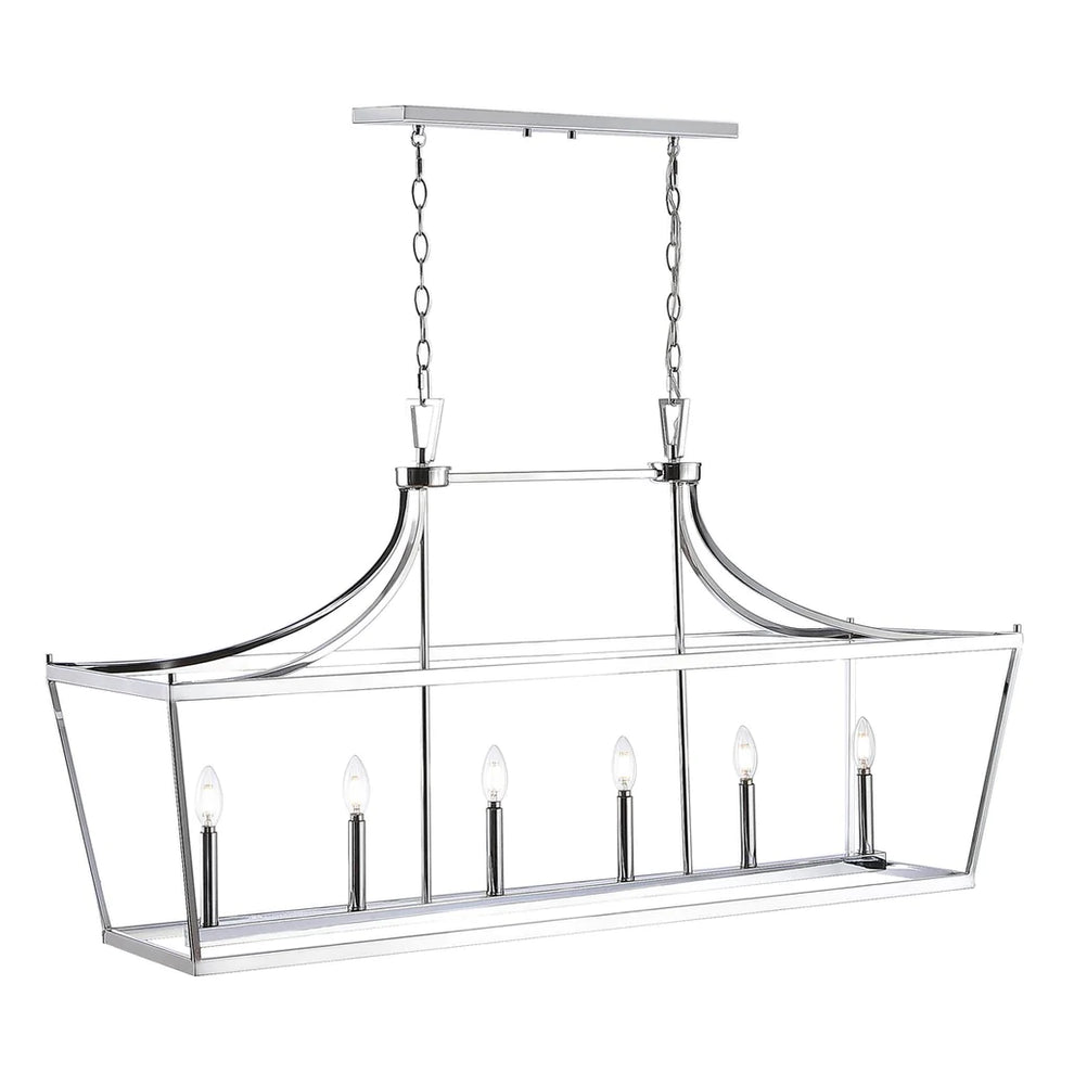 Safavieh Aroris 6Lt Pendant - Chrome | Pendant Lamps | Modishstore - 3