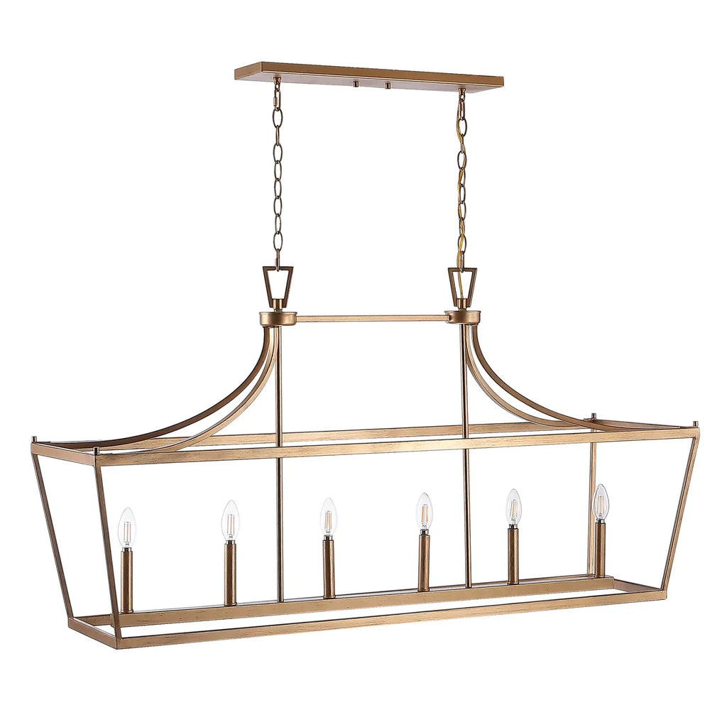 Safavieh Aroris 6Lt Pendant - Gold Painted | Pendant Lamps | Modishstore - 2