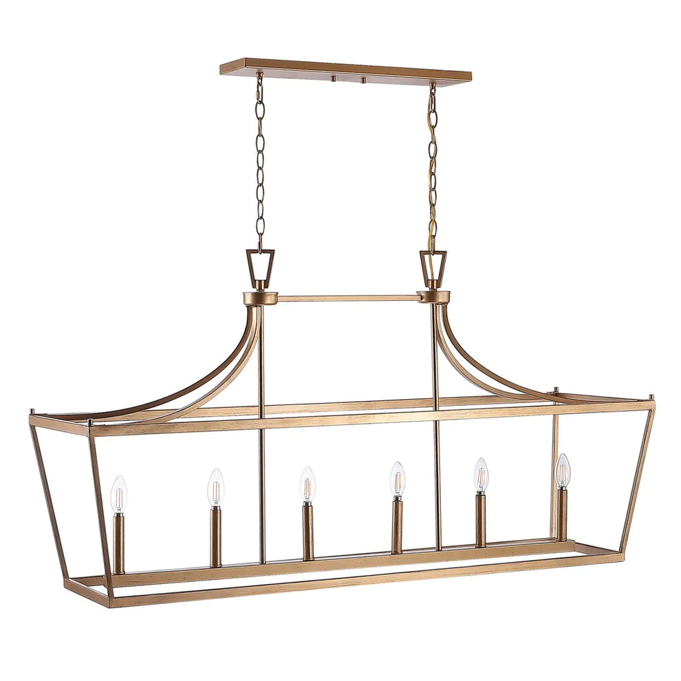 Safavieh Aroris 6Lt Pendant - Gold Painted | Pendant Lamps | Modishstore - 2