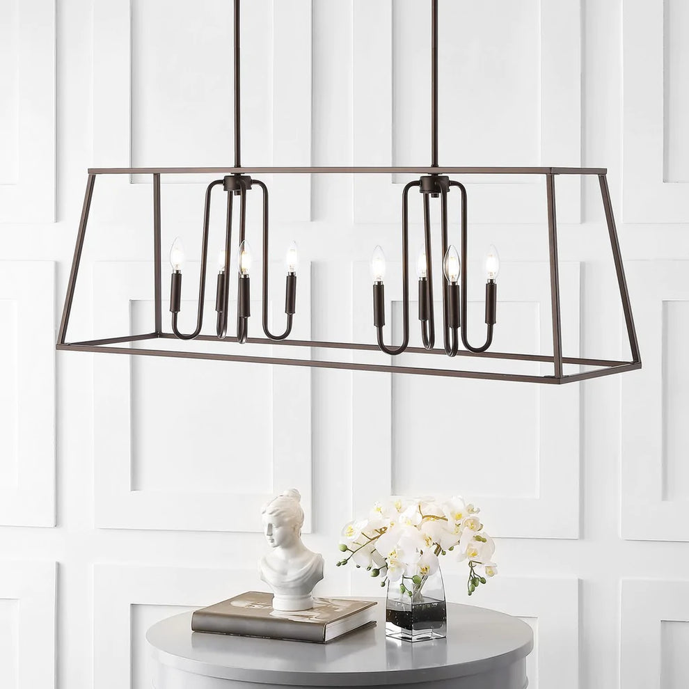 Safavieh Onia 8Lt Pendant - Oil Rubbed Bronze (Black) | Pendant Lamps | Modishstore - 4
