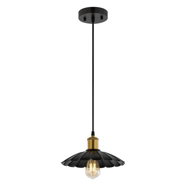 Safavieh Novaire, 10 Inch, Black/Brass, Iron Pendant - Black | Pendant Lamps | Modishstore - 2