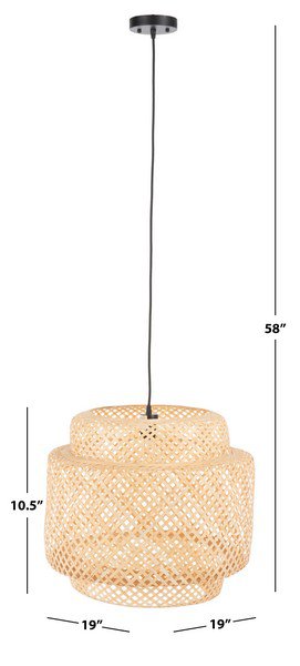 Safavieh Wilford Pendant - Natural | Pendant Lamps | Modishstore - 3