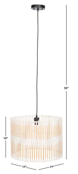 Safavieh Valley Pendant - White Washed | Pendant Lamps | Modishstore - 3