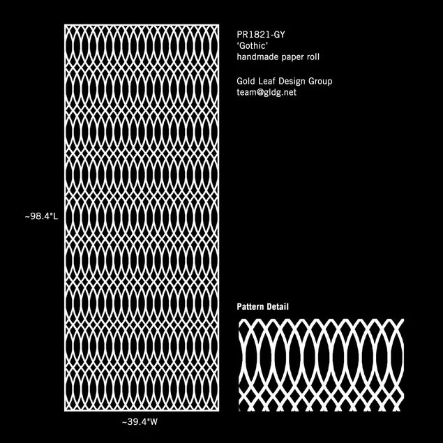 Paper Roll, Gothic Grey 98.4"L By Gold Leaf Design Group | Wall Art | Modishstore - 3