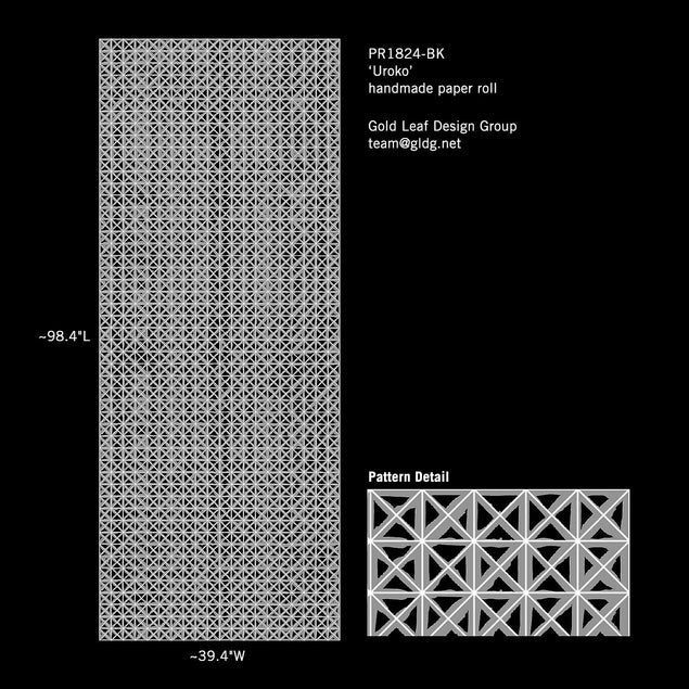 Paper Roll, Uroko Black 98.4"L By Gold Leaf Design Group | Wall Art | Modishstore - 6