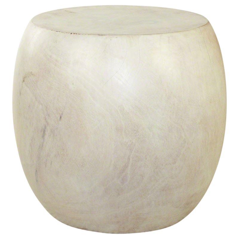 Haussmann Pouf Stool 20" Dia - White Oak | Stools & Benches | Modishstore-4