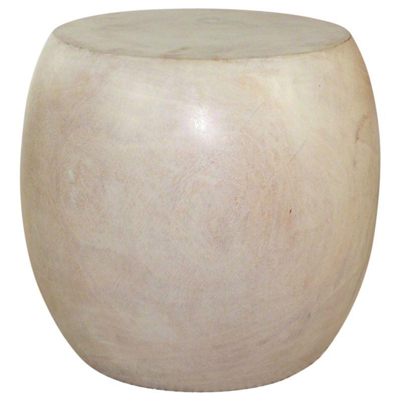 Haussmann Pouf Stool 20" Dia - White Oak | Stools & Benches | Modishstore-2