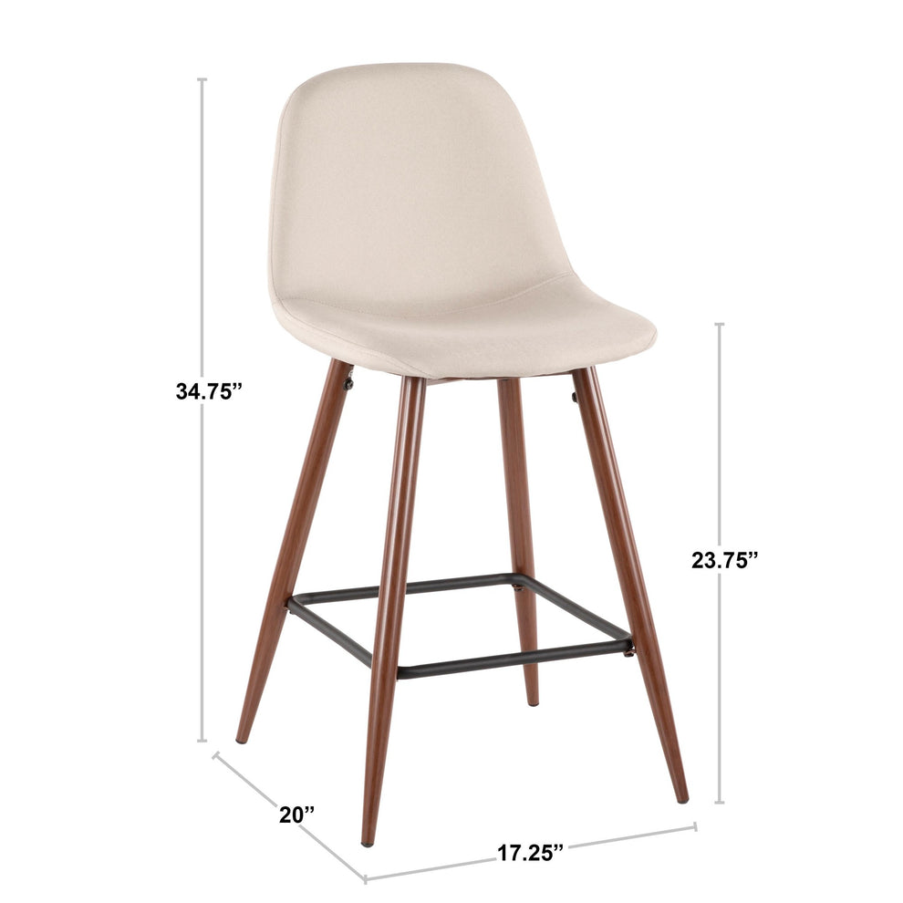 LumiSource Pebble Counter Stool - Set of 2-7